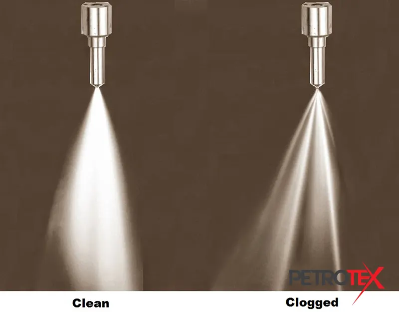 انژکتور شور چیست؟ پاشش سوخت در نوک انژکتور در حالت تمیز و قبل شستشو انژکتور با مکمل انژکتور شور