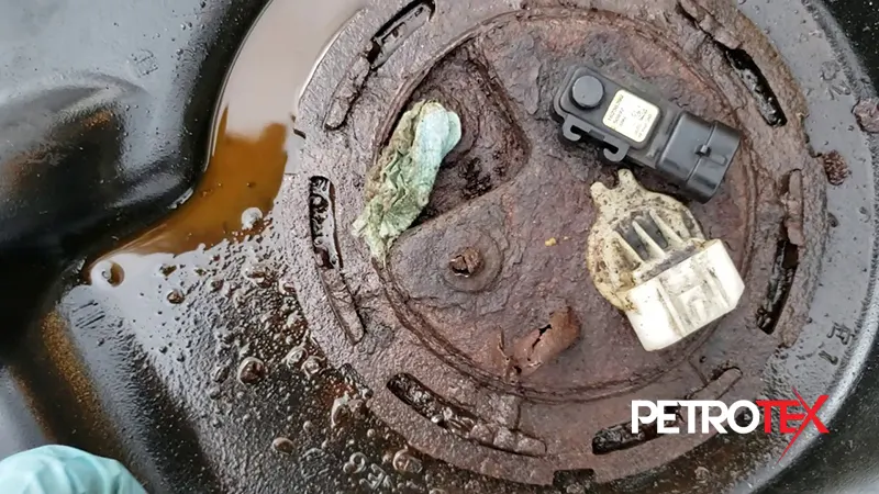 رسوب در باک بنزین و روش پاکسازی و تمیز کردن و رسوب گیری باک بنزین پتروتکس