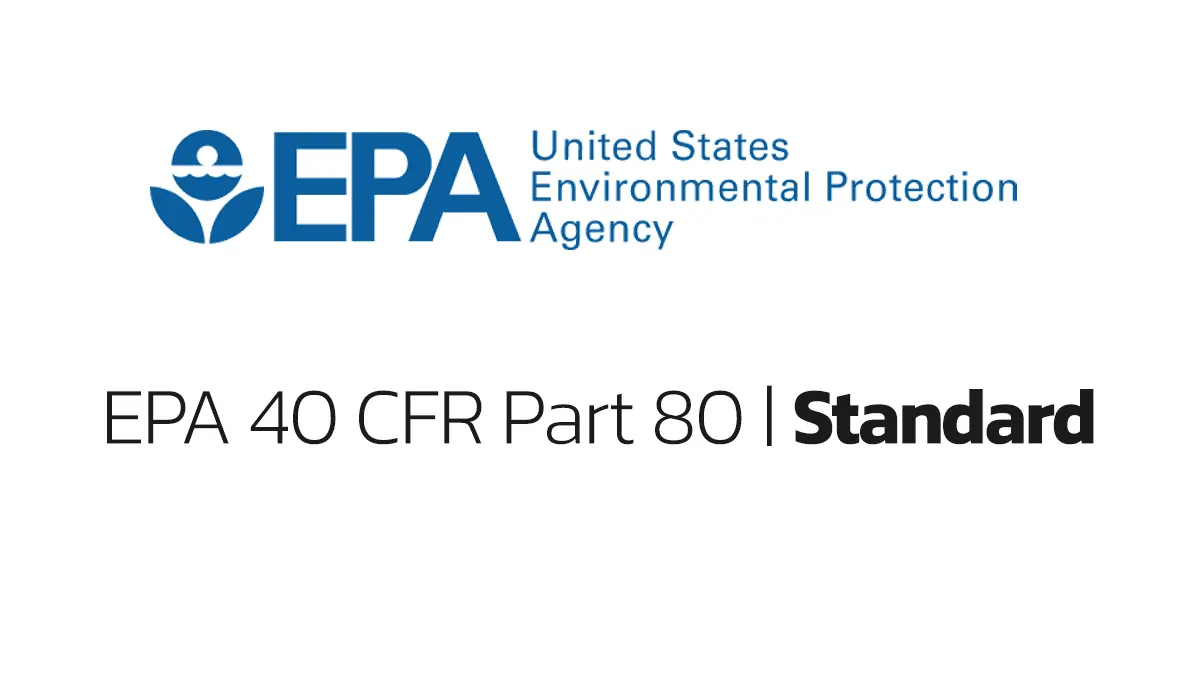 استاندارد EPA 40 CFR Part 80 بنزین